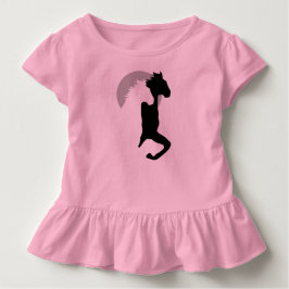 Bebé camiseta de niña con caballos corriendo juntos