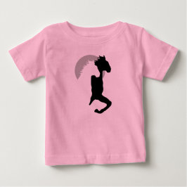 Bebé camiseta de niña con caballos corriendo juntos