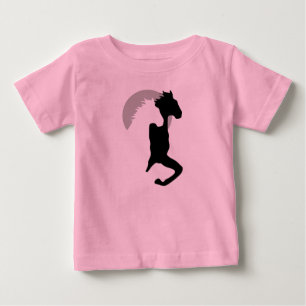 Bebé camiseta de niña con caballos corriendo juntos