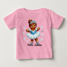 Camiseta de niña de jengibre bailarina linda