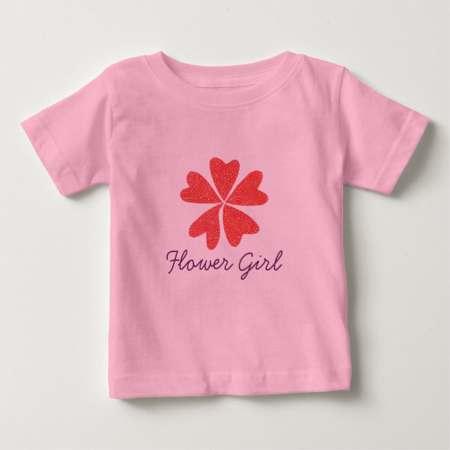 Bebé Camiseta de niña de las flores (Anverso)