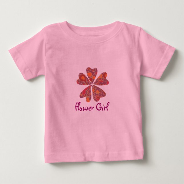 Bebé Camiseta de niña de las flores (Anverso)