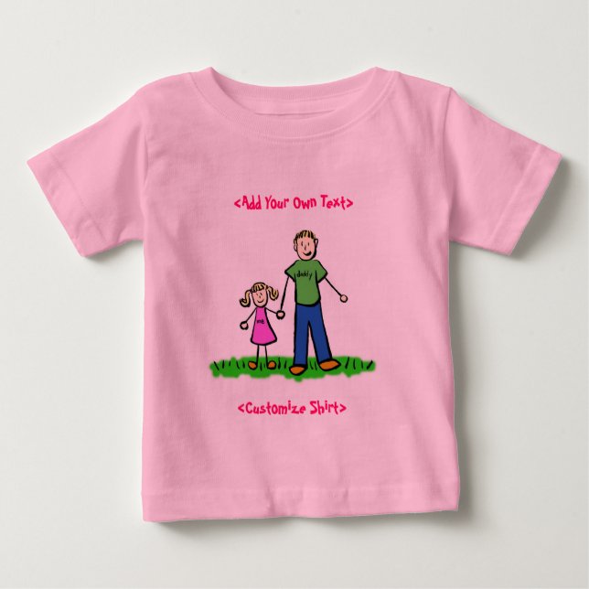 Bebé Camiseta de niña de papá (rubia) (Anverso)