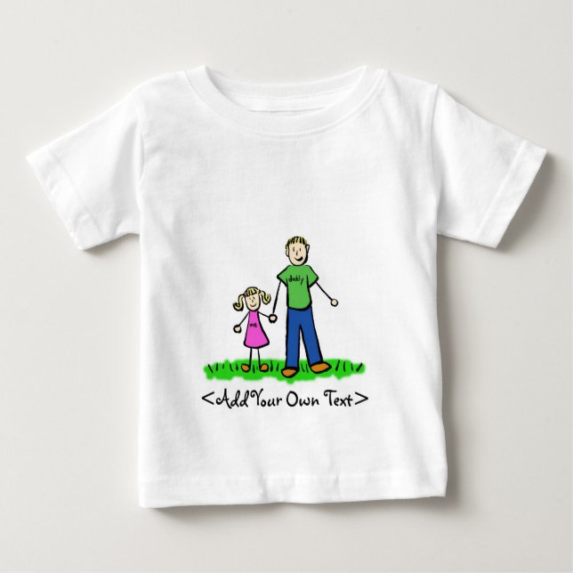 Bebé Camiseta de niña de papá (rubia) (Anverso)