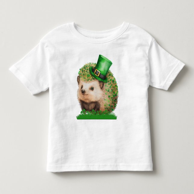 Bebé Camiseta de niña de St. Patrick's Day erizo (Anverso)