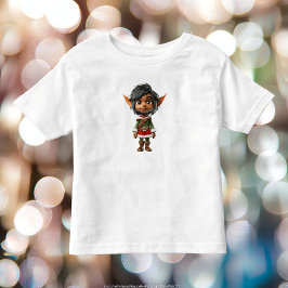 Bebé Camiseta de niña pequeña Elfo de Navidad chica cal