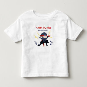 Bebé Camiseta de Ninja Karate de Cumpleaños para Niños