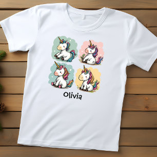 Bebé Camiseta de niño/a con dibujos de unicornios color