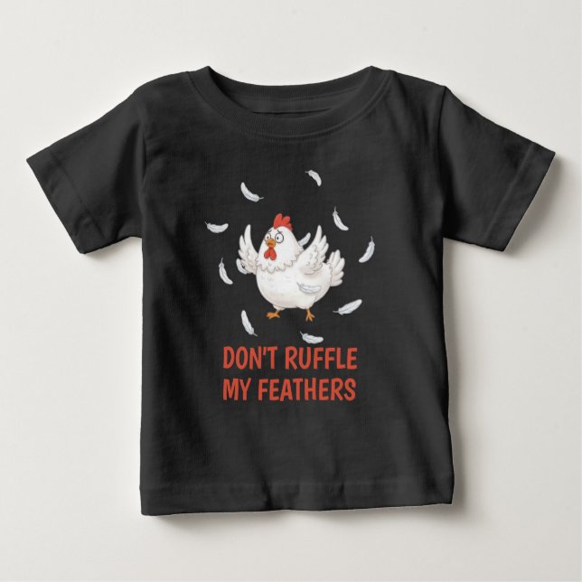 Bebé Camiseta de niño/a con plumas de pollo (Anverso)