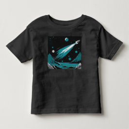 Bebé Camiseta de niño/a gris y azul - Cohete Espacial