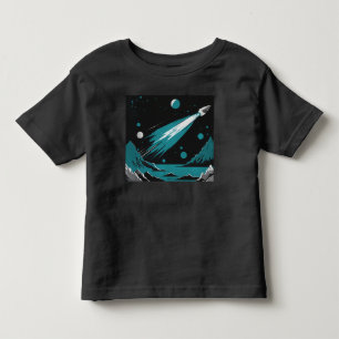 Bebé Camiseta de niño/a gris y azul - Cohete Espacial