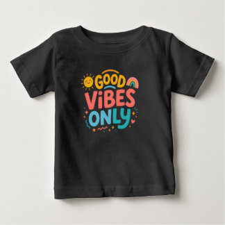 Bebé Camiseta de niño/a retro de vibraciones buenas y c