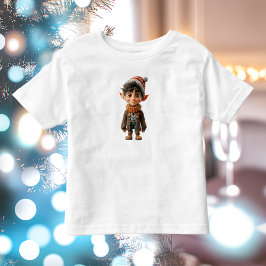 Bebé Camiseta de niño alegre elfo de Navidad