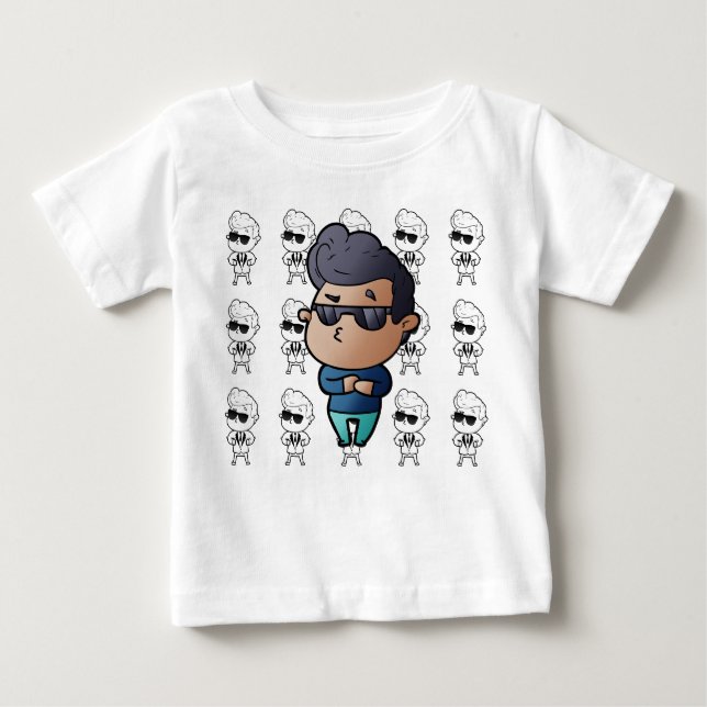 Bebé Camiseta de niño con gafas de sol (Anverso)