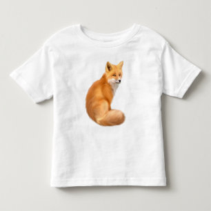 Bebé Camiseta de niño con un zorro rojo esponjoso
