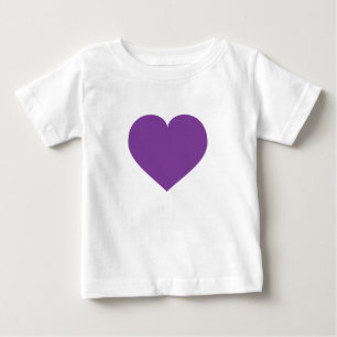 Bebé Camiseta de niño de corazón morado