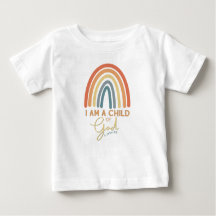 Camiseta de niño de Dios con diseño arcoiris