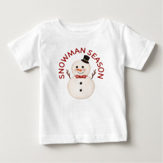 Bebé Camiseta de niño de temporada de muñeco de nieve K