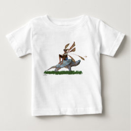 Bebé Camiseta de niño hada montando tortuga