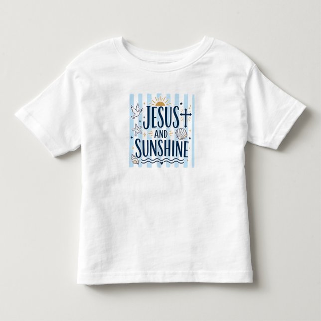 Bebé Camiseta de Niño Jesús y Sol (Anverso)