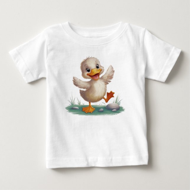 Bebé Camiseta de niño pato adorable (Anverso)