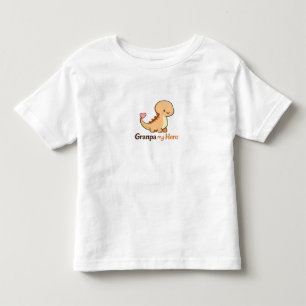 Bebé Camiseta de niño pequeño: Abuelo dinosaurio lindo,