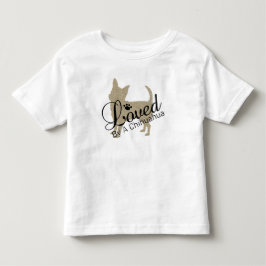 Bebé Camiseta de niño pequeño amado por un Chihuahua