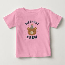 Bebé Camiseta de niño pequeño Birthday Crew Bear