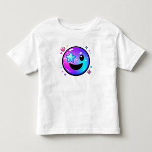 Bebé Camiseta de niño pequeño con cara sonriente genial