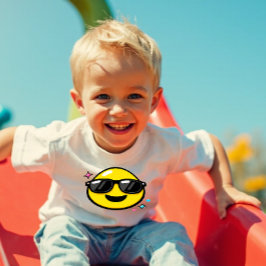 Bebé Camiseta de niño pequeño con cara sonriente genial
