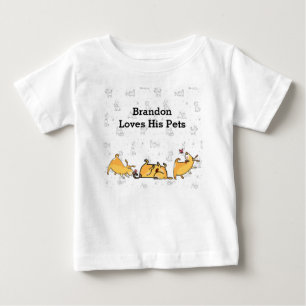 Bebé Camiseta de niño pequeño con perros adorables
