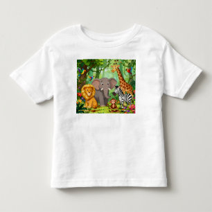 Bebé Camiseta de niño pequeño de animal de la selva C