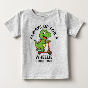 Bebé Camiseta de niño pequeño de dinosaurio verde lindo