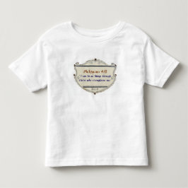 Bebé Camiseta de niño pequeño Escudo Filipenses 4:13
