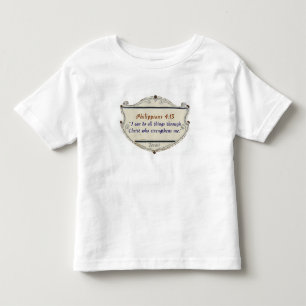 Bebé Camiseta de niño pequeño Escudo Filipenses 4:13