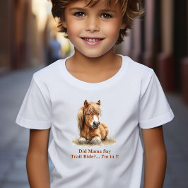 Bebé Camiseta de niño pequeño personalizada para caball