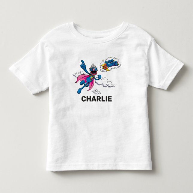 Bebé Camiseta de niño pequeño superGrover personalizada (Anverso)