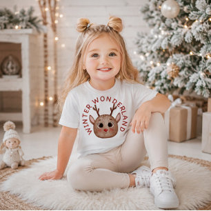 Bebé Camiseta de niño reno lindo tierra de maravilla de