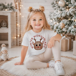 Bebé Camiseta de niño reno lindo tierra de maravilla de