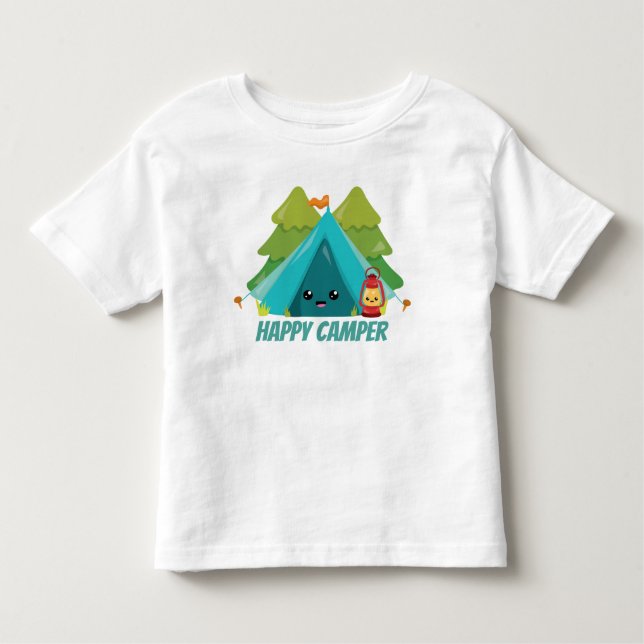 Bebé Camiseta de niño unisex feliz de camper (Anverso)