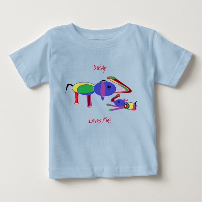Bebé Camiseta de niños a papá le gusto (diseño frontal  (Anverso)