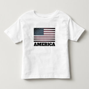 Bebé Camiseta de niños con bandera estadounidense patri