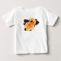CAMISETA DE NIÑOS CON FLORES NOMBRE PERSONALIZADO