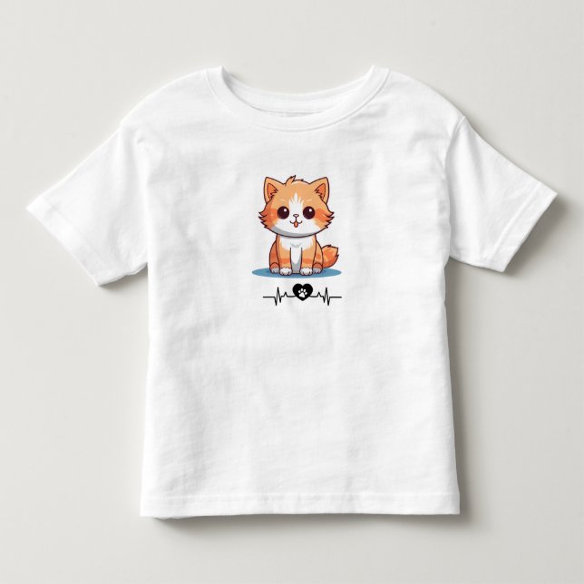 Bebé Camiseta De Niños Cute Kitty (Anverso)