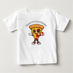 Bebé Camiseta de niños de pizza Kawaii linda