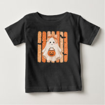 Camiseta de niños fantasma de Halloween lindo