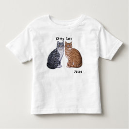 Bebé Camiseta de niños gatos gatos gatitos TUS NOMBRES 
