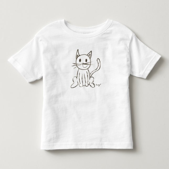 Bebé Camiseta de niños kitty pintados (Anverso)