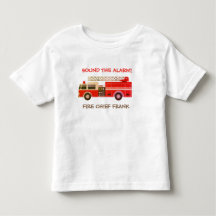 Camiseta de Niños Pequeños del Motor de Fuego del