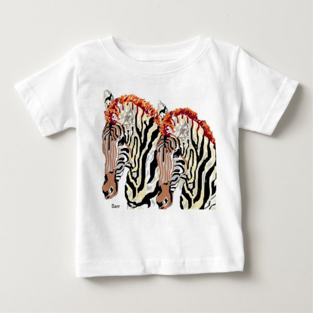 Bebé Camiseta de niños : Zebra's (Anverso)